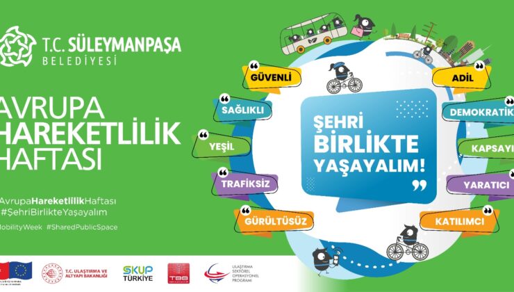 Süleymanpaşa Belediyesinden Hareketlilik Haftasında Bisiklet ve Yürüyüş Etkinliği