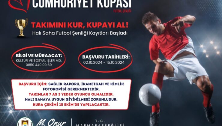 Marmara Ereğlisi Belediyesi Cumhuriyet Kupası Futbol Şenliği Başlıyor! ⚽?*