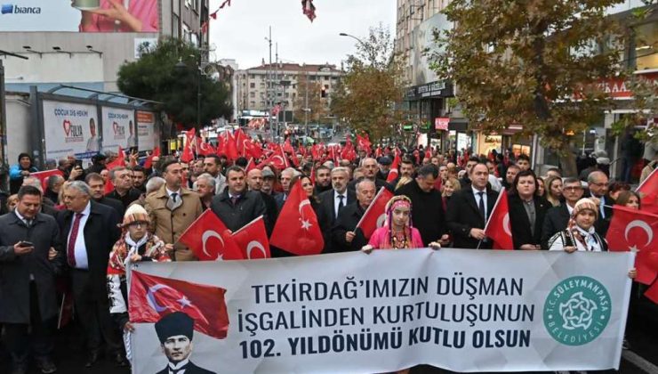 Tekirdağ’ın Kurtuluşunun 102. Yıl Dönümünde Coşkulu Kortej