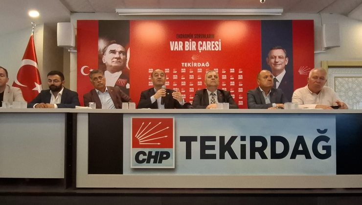 CHP Tekirdağ il Başkanlığı Miting Bilgilendirme Basın Toplantısı yaptı