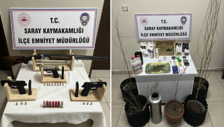 Tekirdağ’da Uyuşturucu ve Silah Operasyonu: 5 Gözaltı