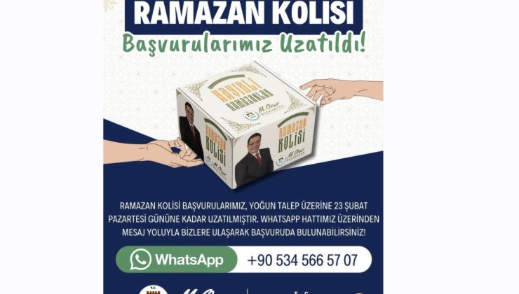 Onur Bozkurter’e Halktan Destek: Ramazan Kolilerine Yoğun Talep