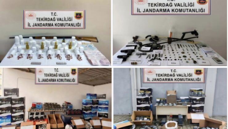 Tekirdağ’da Jandarmadan Uyuşturucu ve Silah Operasyonu: Çok Sayıda Malzeme Ele Geçirildi