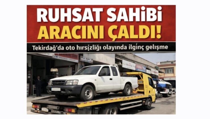 Muratlı’da Oto Hırsızlığı; Ruhsat Sahibi Kendi Aracını Çaldı