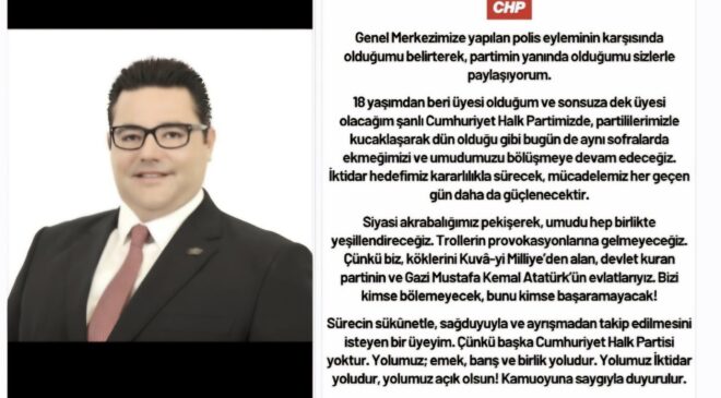 OnurBozkurter; “Yolumuz Birlik Barış ve Kardeşlik Yoludur”