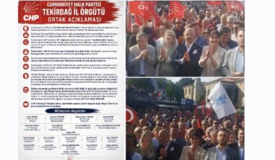CHP Tekirdağ İl Örgütü’nden “Mutlak Butlan” Kararına Sert Tepki