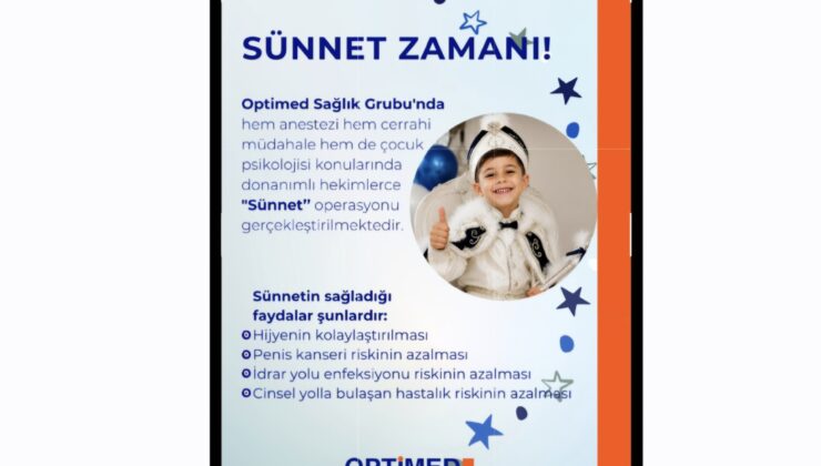 Optimed’den Tekirdağ Halkına Çağrı: Yaz Tatili Sünnet İçin Doğru Zaman